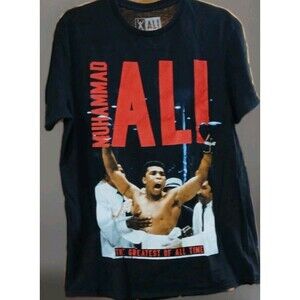 Muhammad Ali GOAT Graphic T-Shirt Men’s L Black Boxing Legend Vintage Style